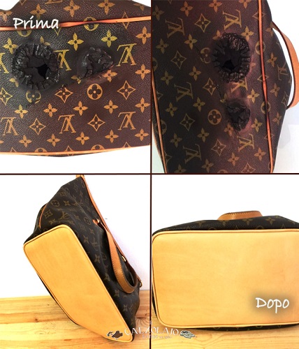 creazione fondo per bruciatura bora Louis Vuitton prima dopo Il calzolaio rapido